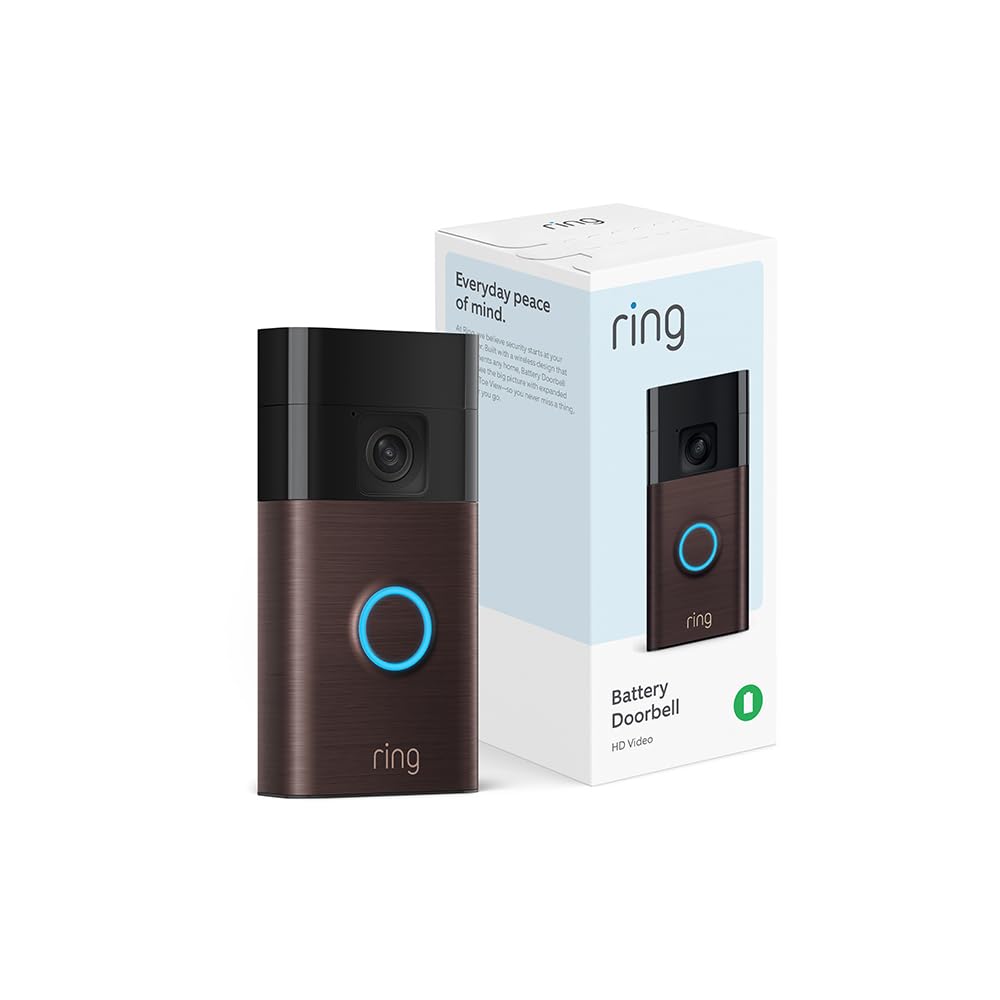 Ring Battery Doorbell, Head-to-Toe Video, Live View with Two-Way Talk, and Motion Detection & Alerts (2024 release), Satin Nickel