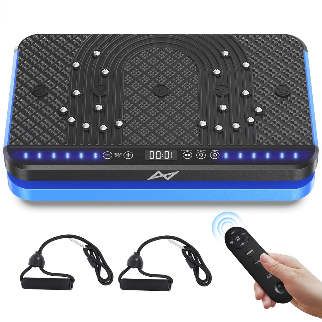 AXV Vibration Plate Fitness Platform Exercise Machine Vibrating Lymphatic Drainage Shaking Full Body Shaker Workout Vibrate Stand Shake Board Sport Gym for Weight Loss Fat Burner for Women Men